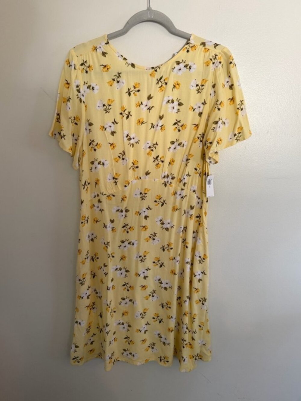 Yellow Floral Short Dress